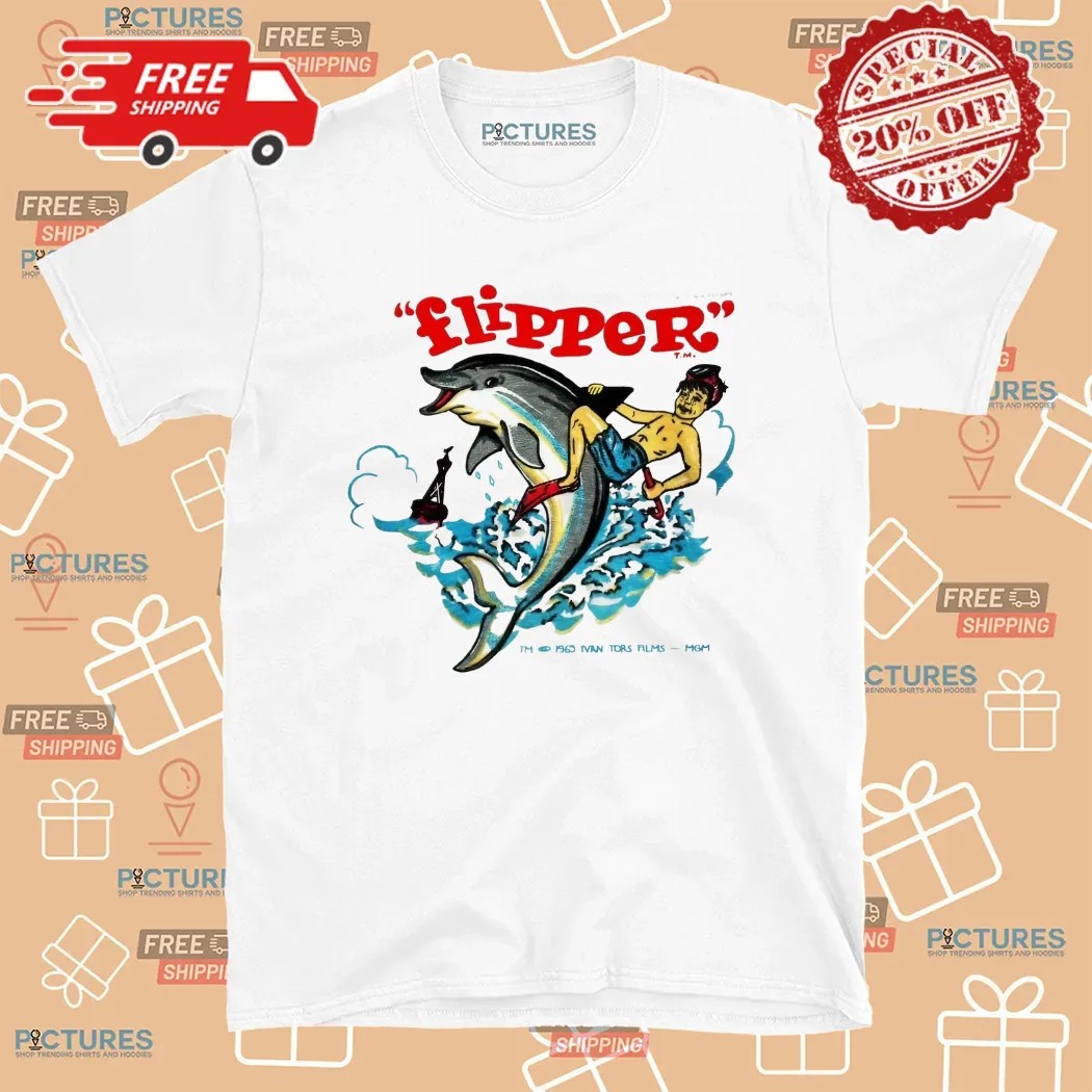 Flipper Dolphin 1969 Ivan Tors Films Vintage T Shirt