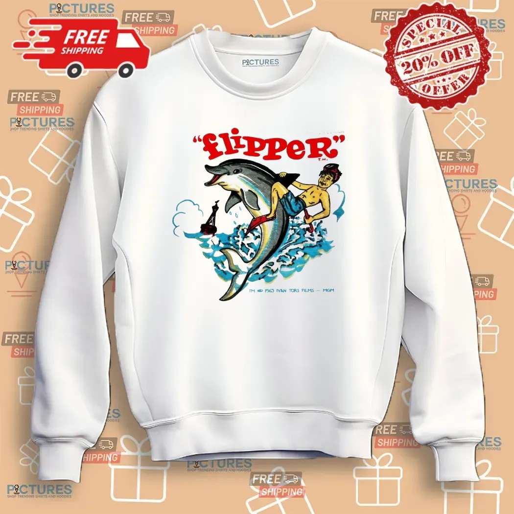 Flipper Dolphin 1969 Ivan Tors Films Vintage T Shirt