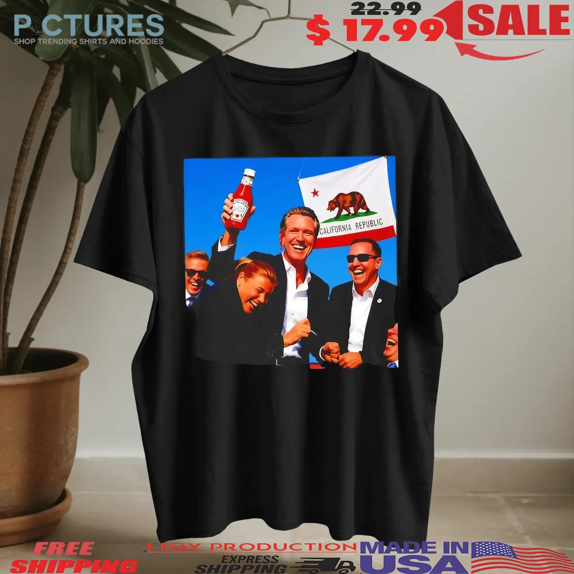 Gavin Newsom Trump California Republic Meme T Shirt