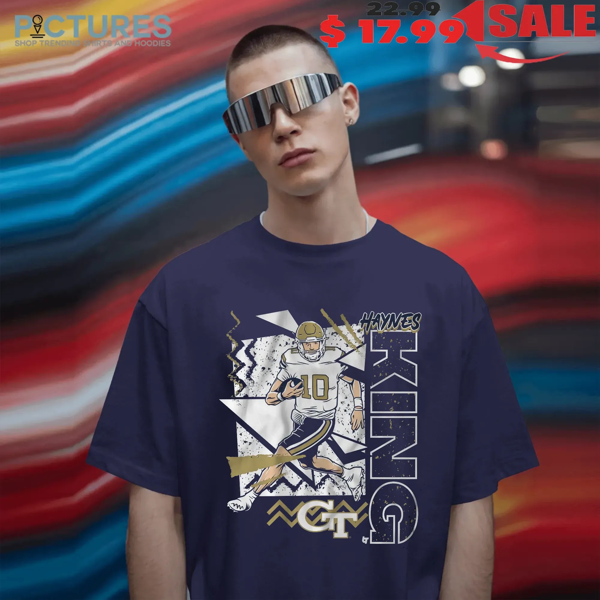 Georgia Tech Football Haynes King 90s style Graphic T Shirt