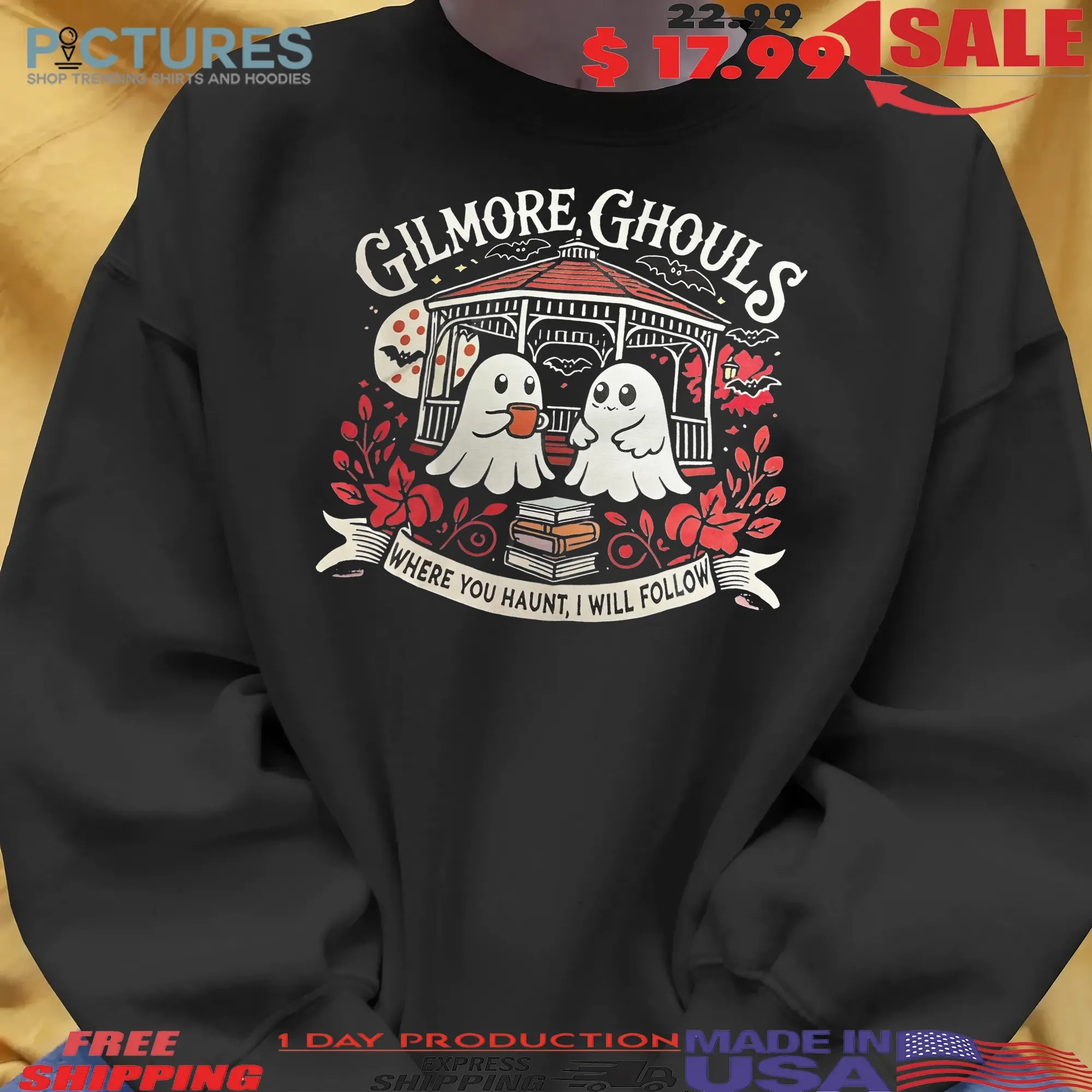 Gilmore Ghouls Where You Haunt I Will Follow Ghosts Halloween T Shirt