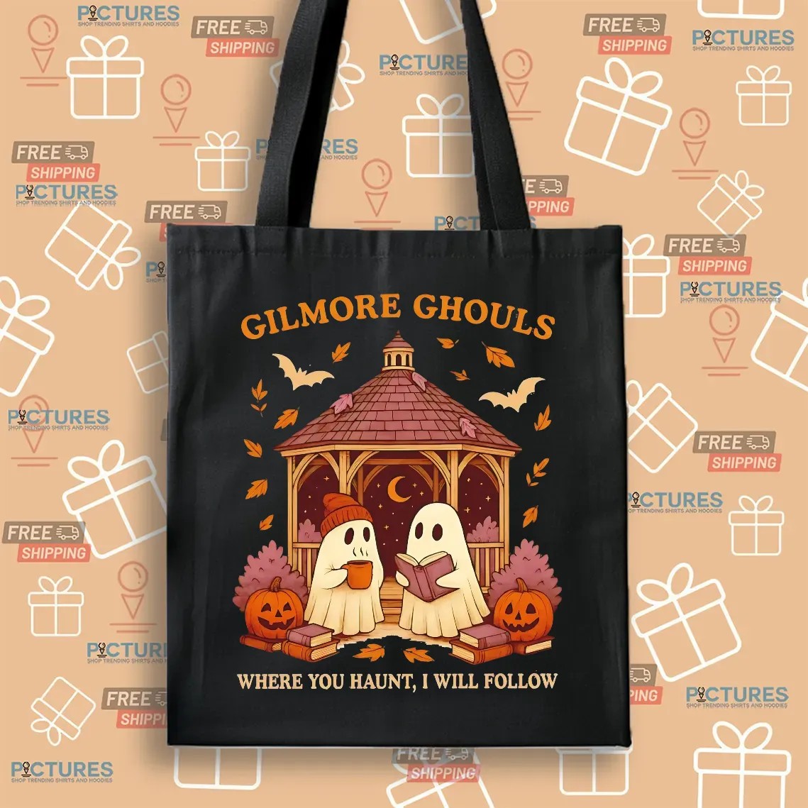 Gilmore Ghouls Where You Haunt I Will Follow Reading Ghosts Halloween T Shirt
