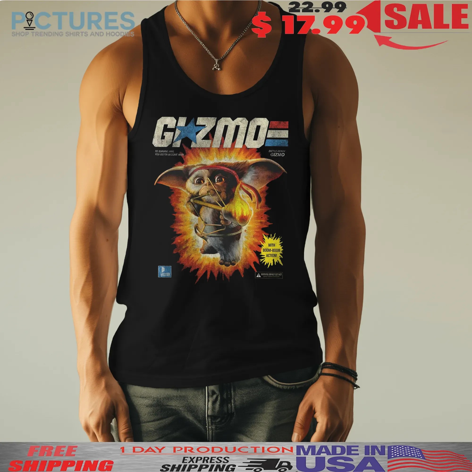 Gizmo To Survive War You Gotta Become War With Bom-bom Action T Shirt