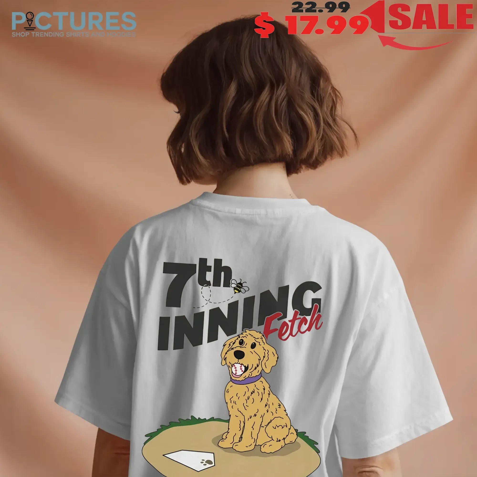 Golden Doodle 7th Inning Fetch Baseball Cartoons T Shirt