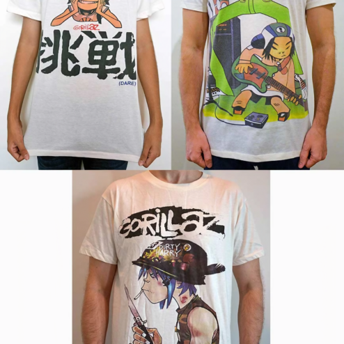 Gorillaz Noodle Demon Days Dirty Harry Pack 3 T Shirt