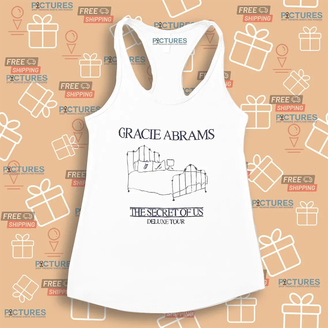 Gracie Abrams The Secret Of Us Deluxe Tour Bed T Shirt
