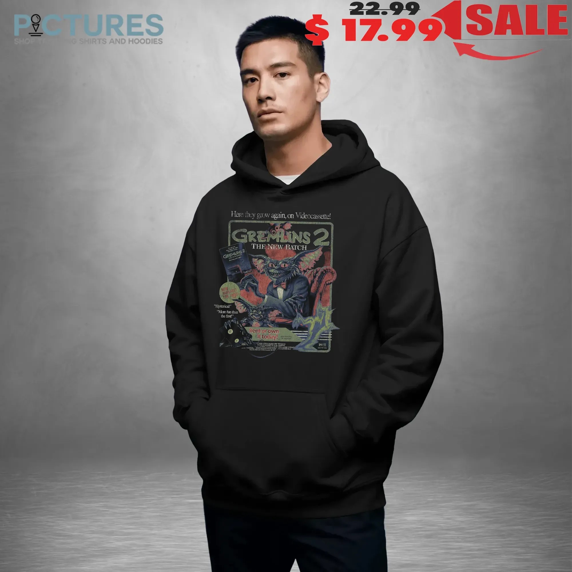 Gremlins 2 The New Batch Here They Grow Again Now On Videocassette Rent Or Own It Today T Shirt