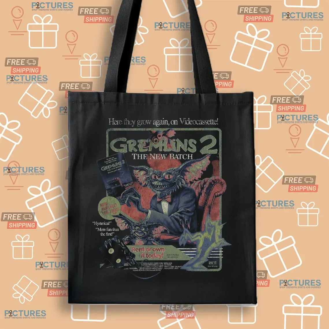 Gremlins 2 The New Batch Here They Grow Again Now On Videocassette Rent Or Own It Today T Shirt