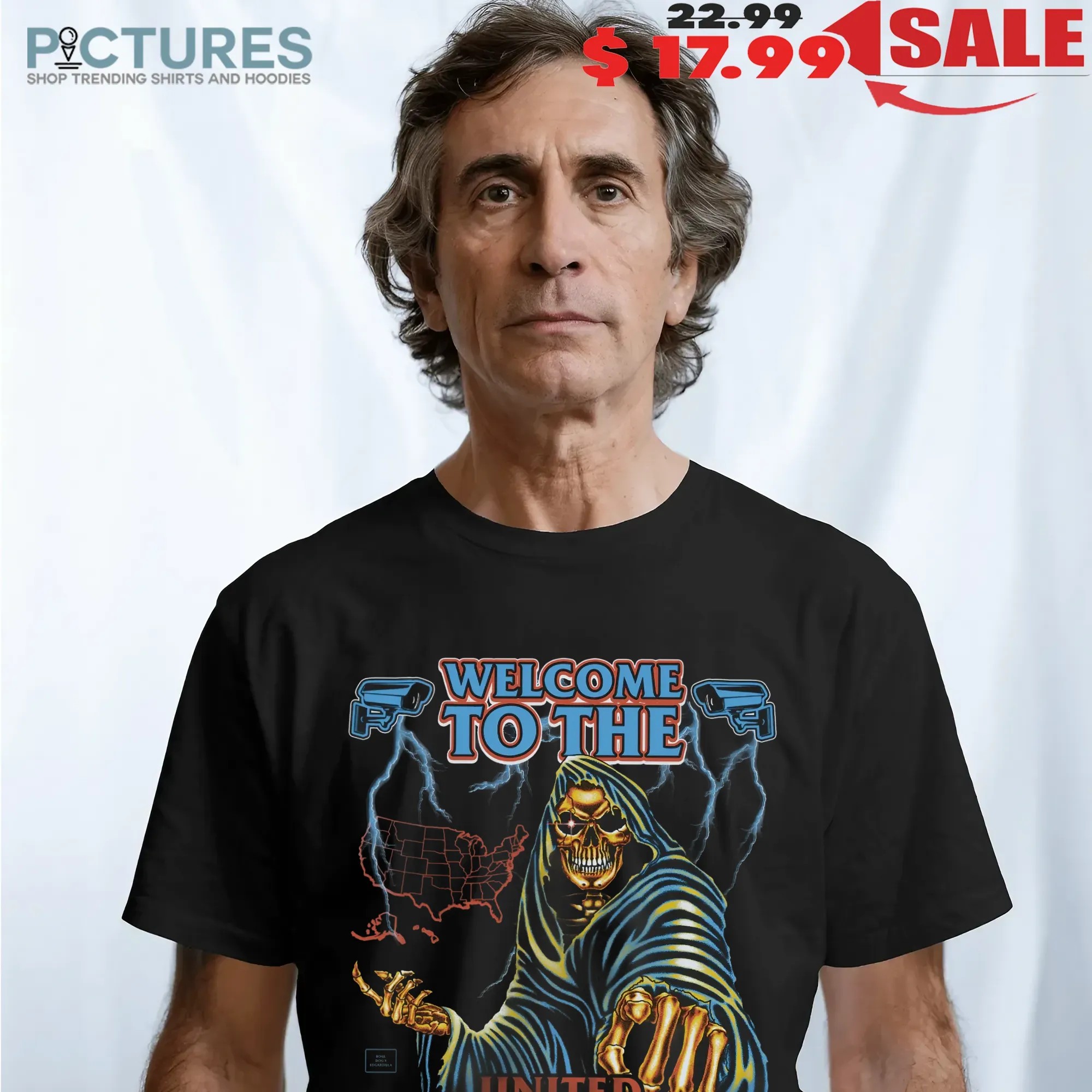 Grim Reaper Welcome To The United Police States Graphic T Shirt