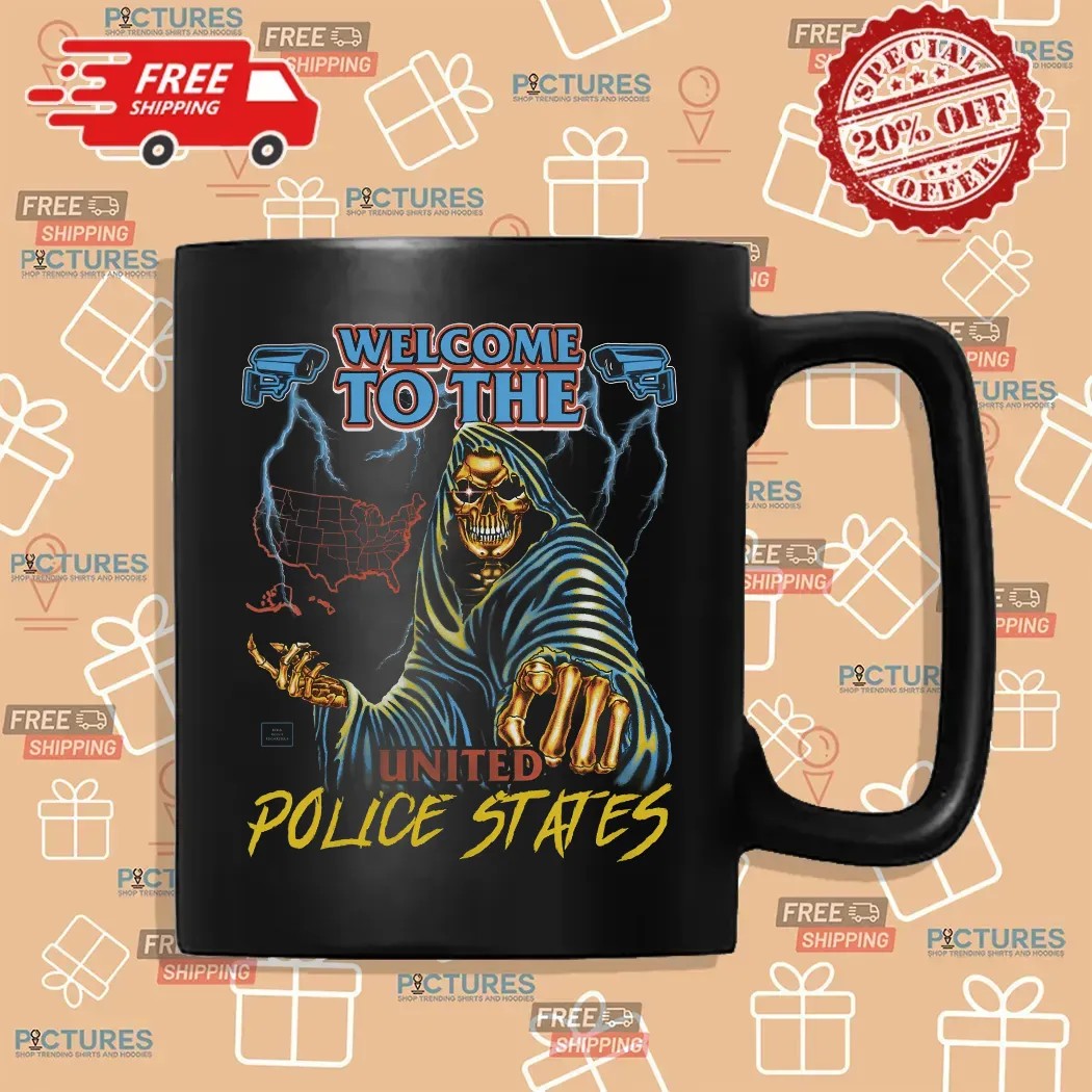 Grim Reaper Welcome To The United Police States Graphic T Shirt