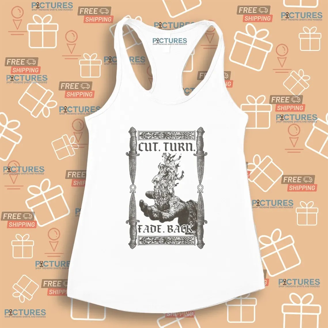 Hail The Sun Cut Turn Fade Back Knife Hand Fire T Shirt