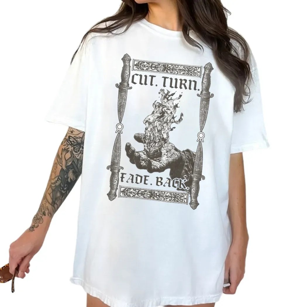Hail The Sun Cut Turn Fade Back Knife Hand Fire T Shirt