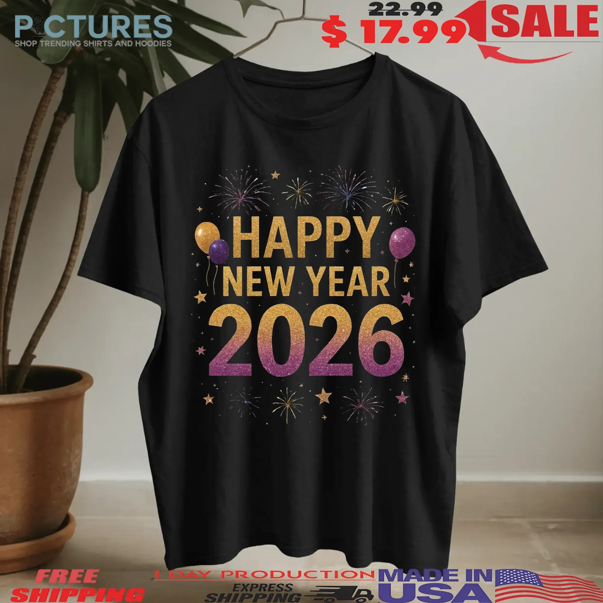 Happy New Year 2026 Firework T Shirt