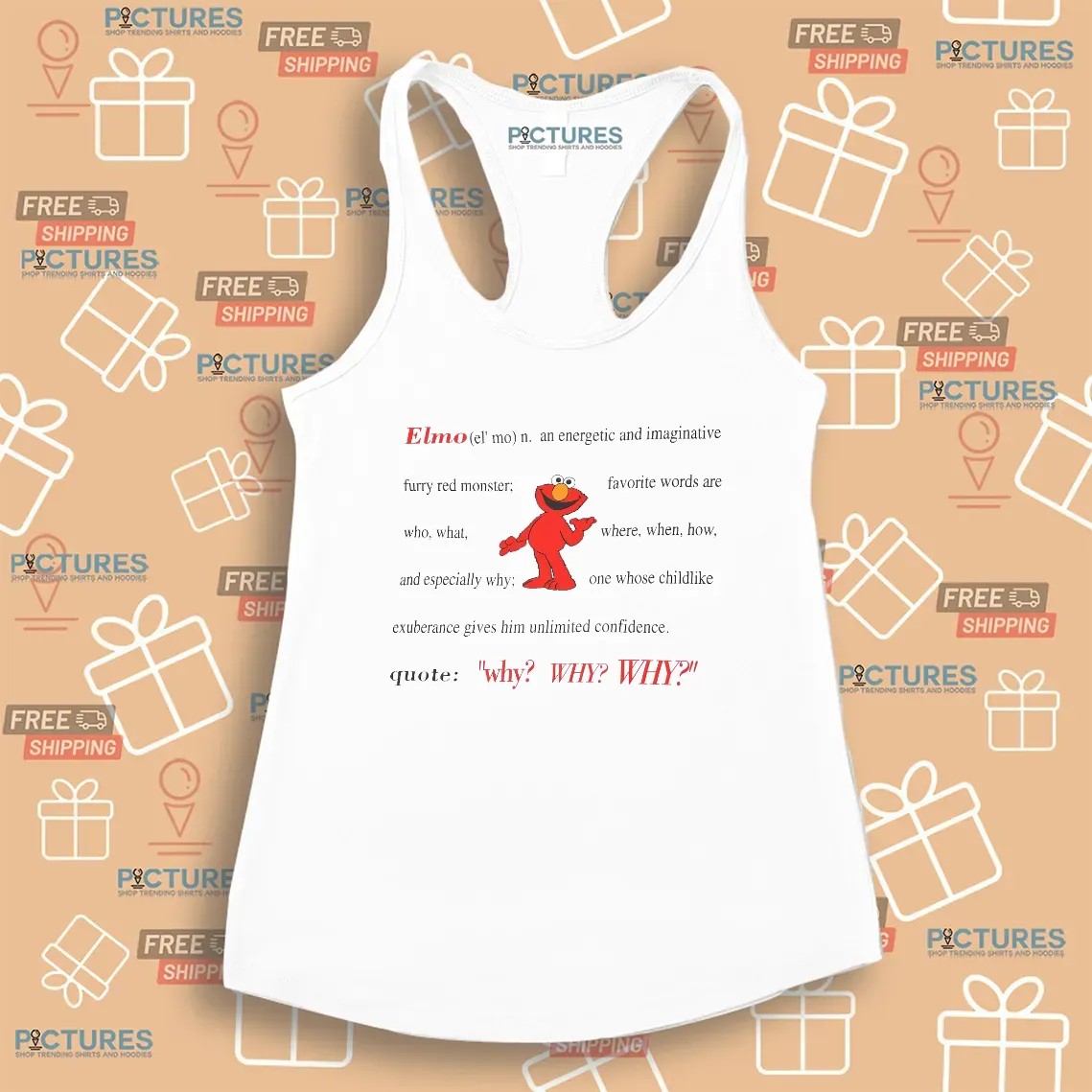 Harry Styles Wearing Elmo Definition Quote Why Why Why T Shirt