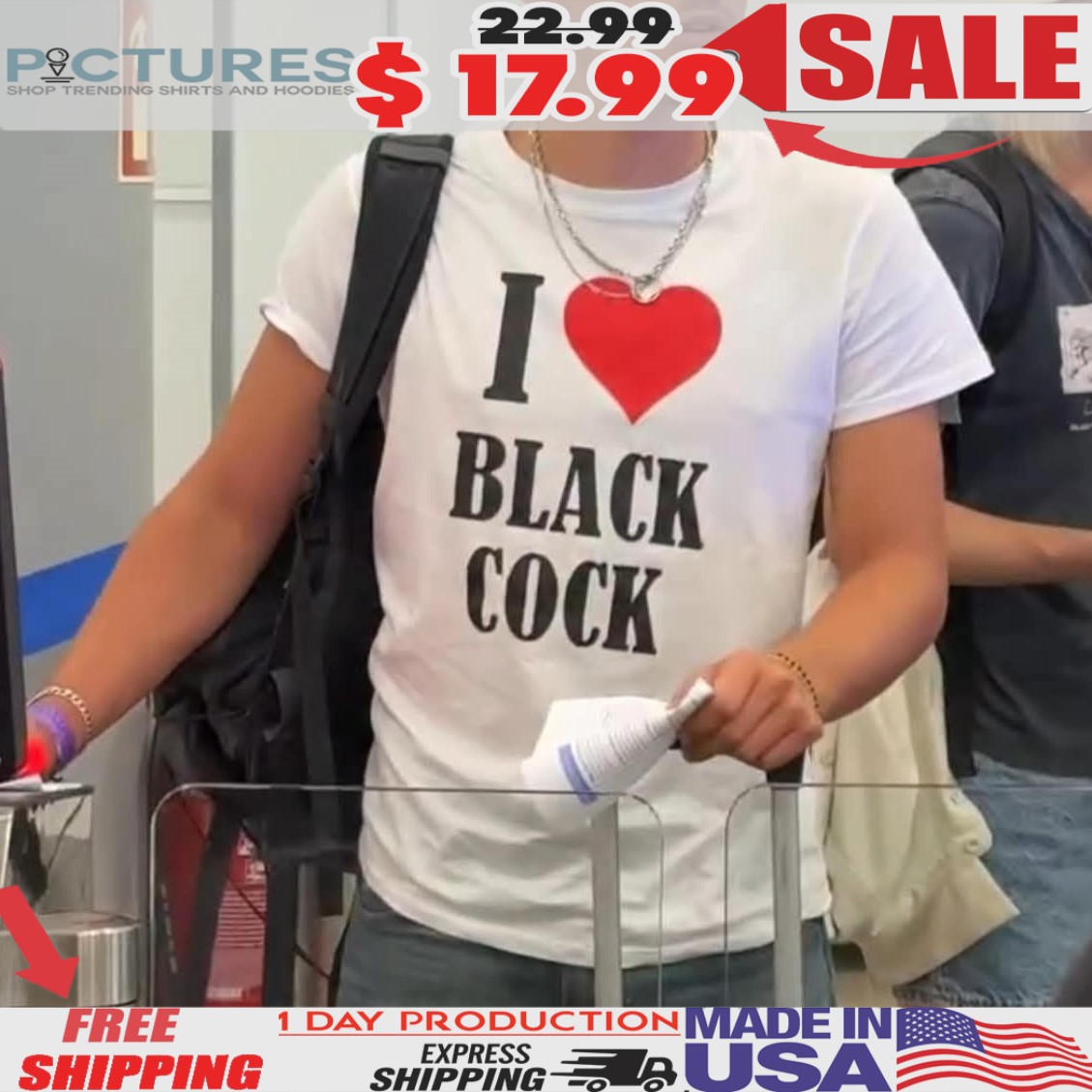 I Love Black Cock Inappropriate Meme T Shirt