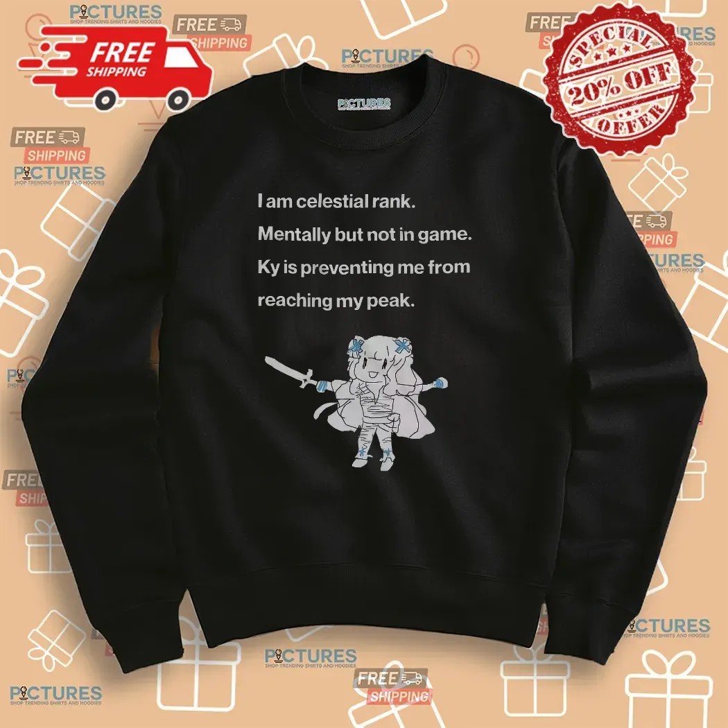 I'm Celestial Rank Mentally But Not In Game KY Is Preventing Me From Reaching My Peak T Shirt