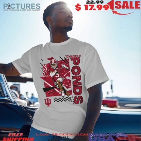 Indiana Football D'Angelo Ponds 90s Style Graphic T Shirt