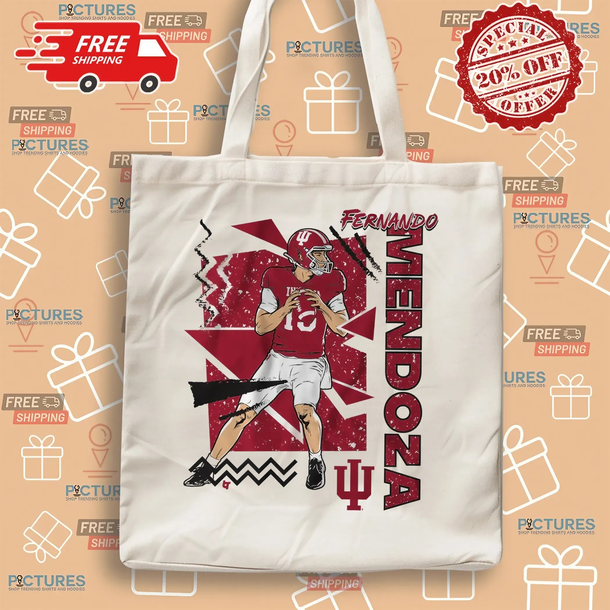 Indiana Football Fernando Mendoza 90s Style Graphic T Shirt Indiana Football Fernando Mendoza 90s Style Graphic T Shirt