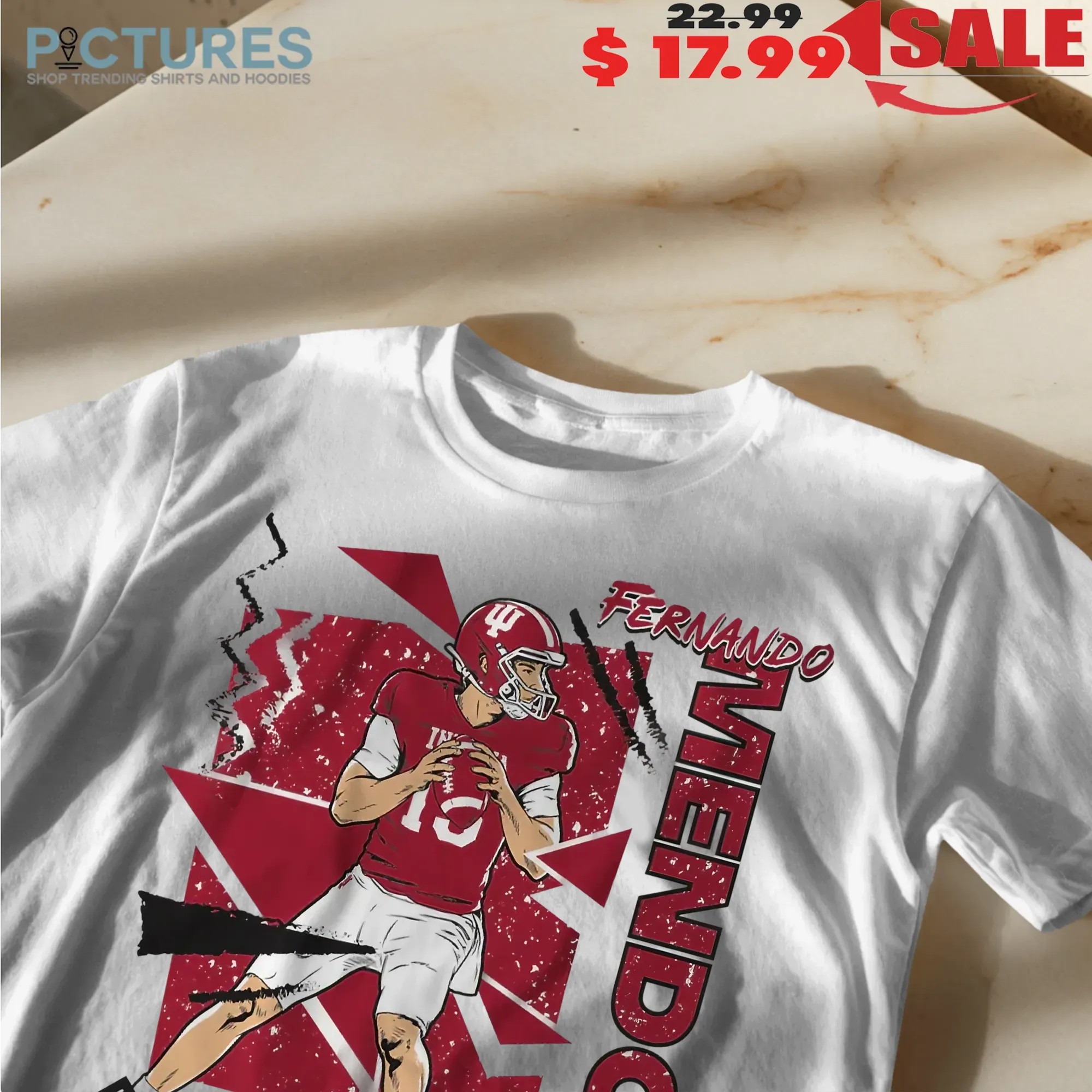 Indiana Football Fernando Mendoza 90s Style Graphic T Shirt Indiana Football Fernando Mendoza 90s Style Graphic T Shirt