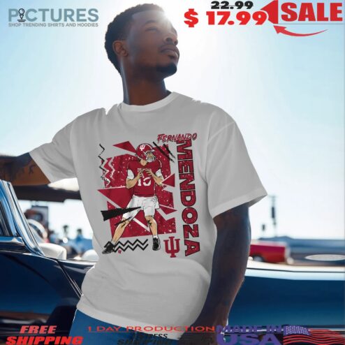 Indiana Hoosier Football Fernando Mendoza 90s Style T Shirt