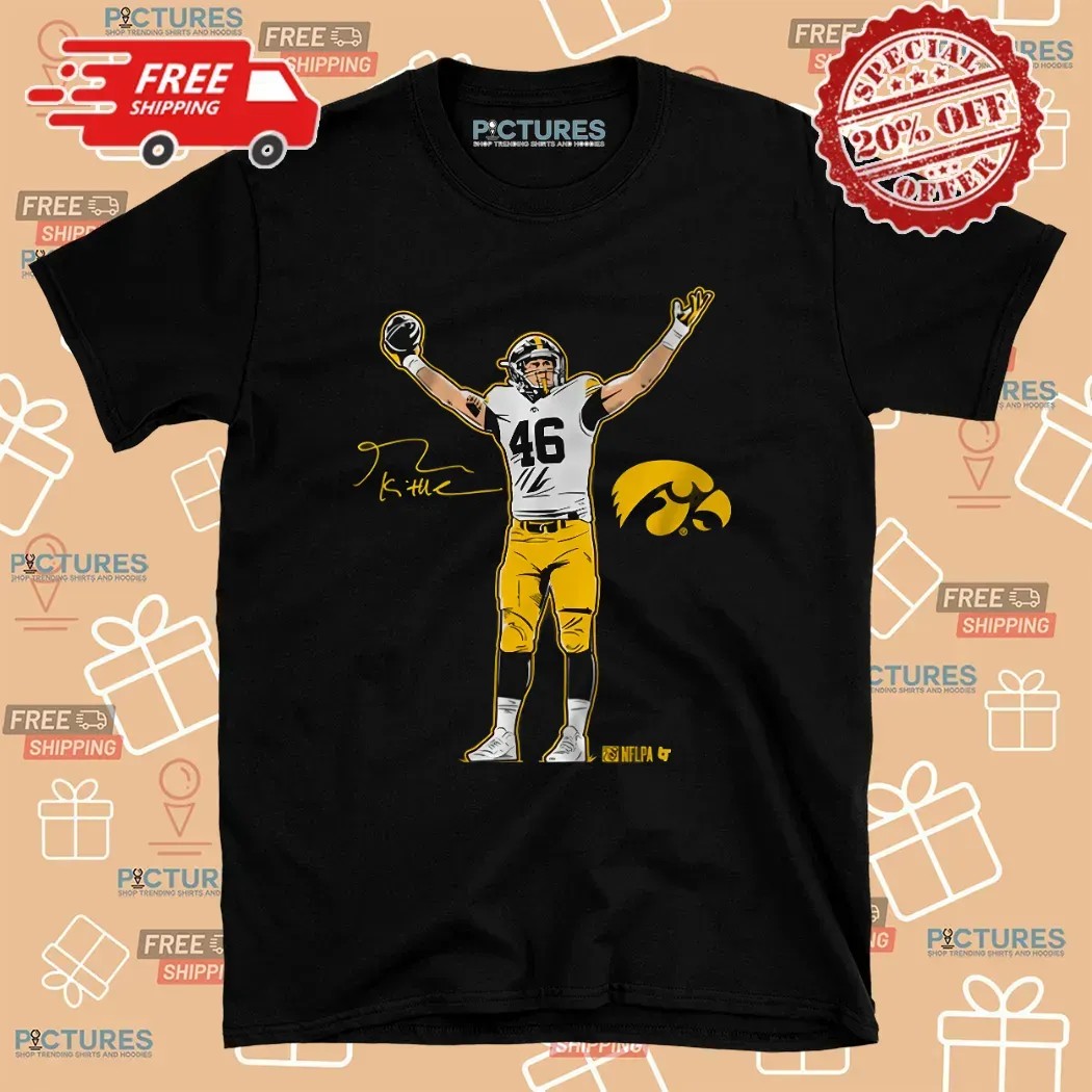 Iowa Hawkeyes Football George Kittle Superstar Pose Signature T Shirt