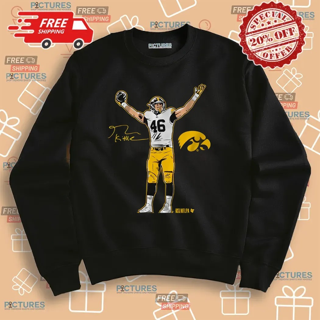 Iowa Hawkeyes Football George Kittle Superstar Pose Signature T Shirt