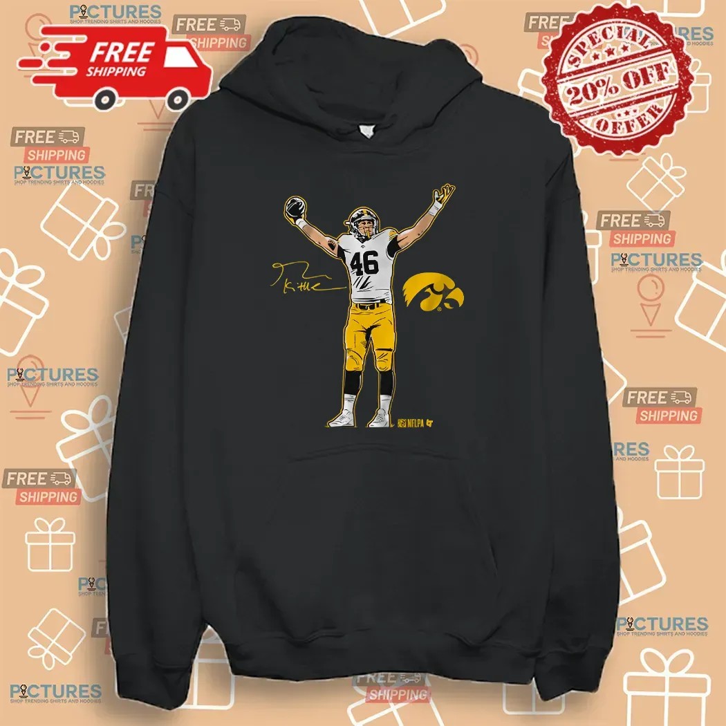 Iowa Hawkeyes Football George Kittle Superstar Pose Signature T Shirt