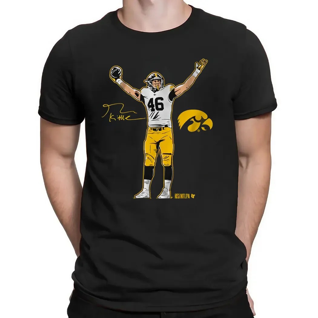 Iowa Hawkeyes Football George Kittle Superstar Pose Signature T Shirt