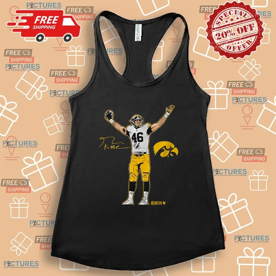 Iowa Hawkeyes Football George Kittle Superstar Pose Signature T Shirt