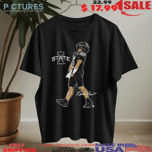 Iowa State Football Rocco Becht Superstar Pose Signature Graphic T Shirt