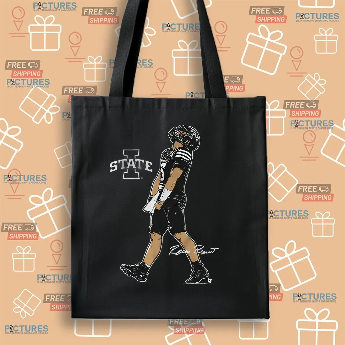 Iowa State Football Rocco Becht Superstar Pose Signature Graphic T Shirt