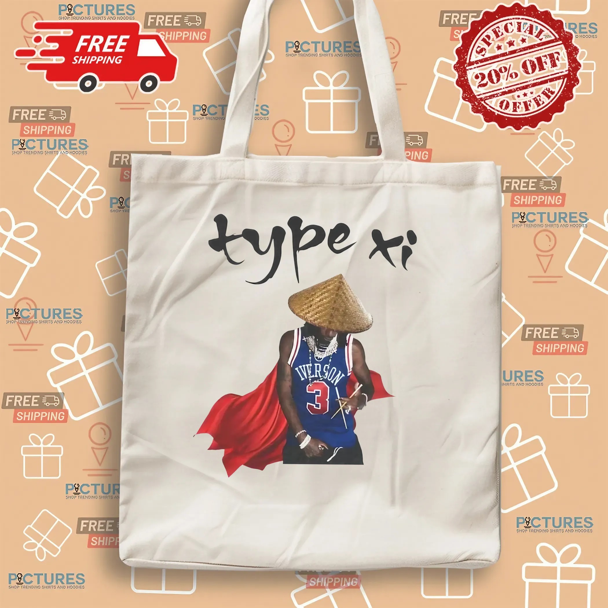 Iverson 3 Type Xi Straw Hat T Shirt