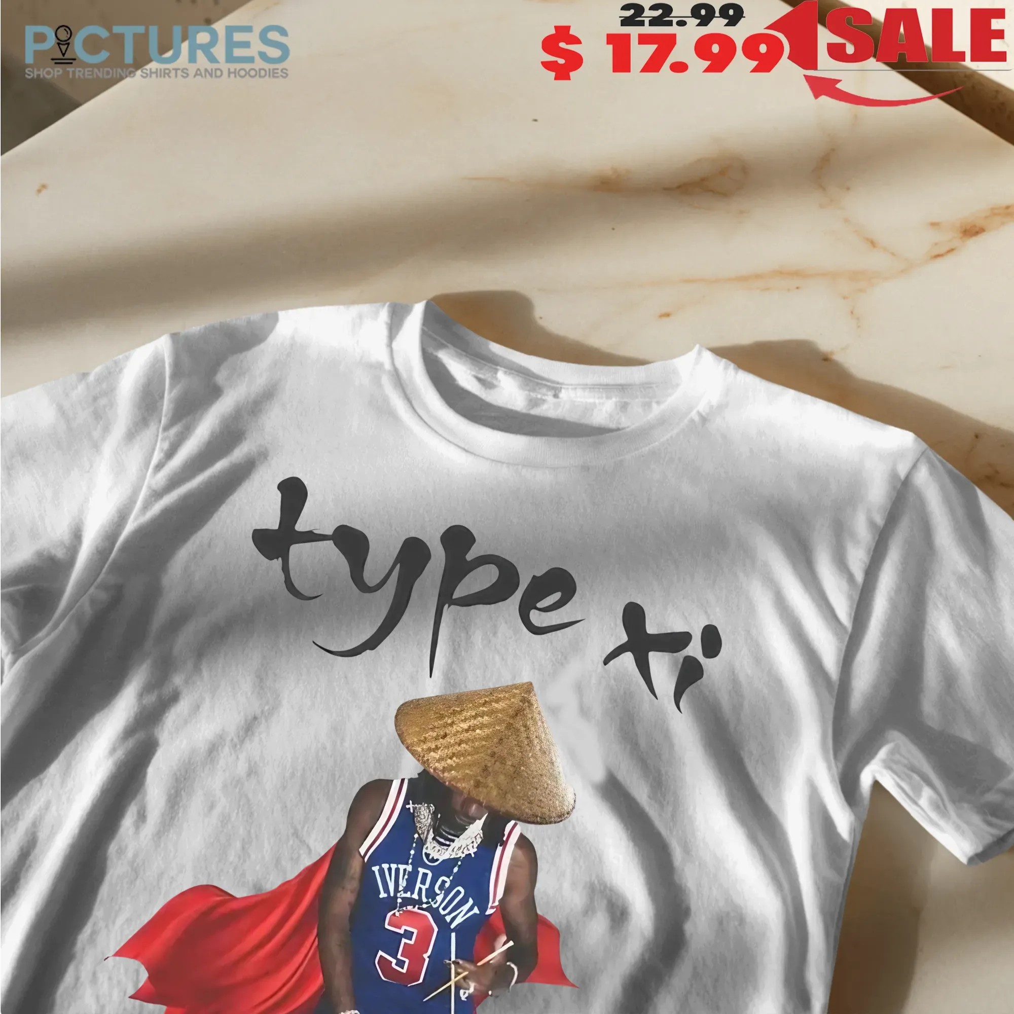 Iverson 3 Type Xi Straw Hat T Shirt
