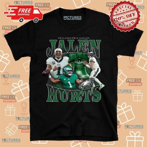 Jalen Hurts Philadelphia Eagles Fanatics Notorious Player Graphic Bootleg T Shirt