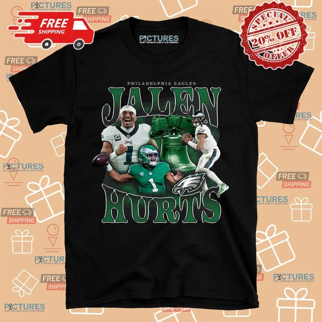 Jalen Hurts Philadelphia Eagles Fanatics Notorious Player Graphic Bootleg T Shirt