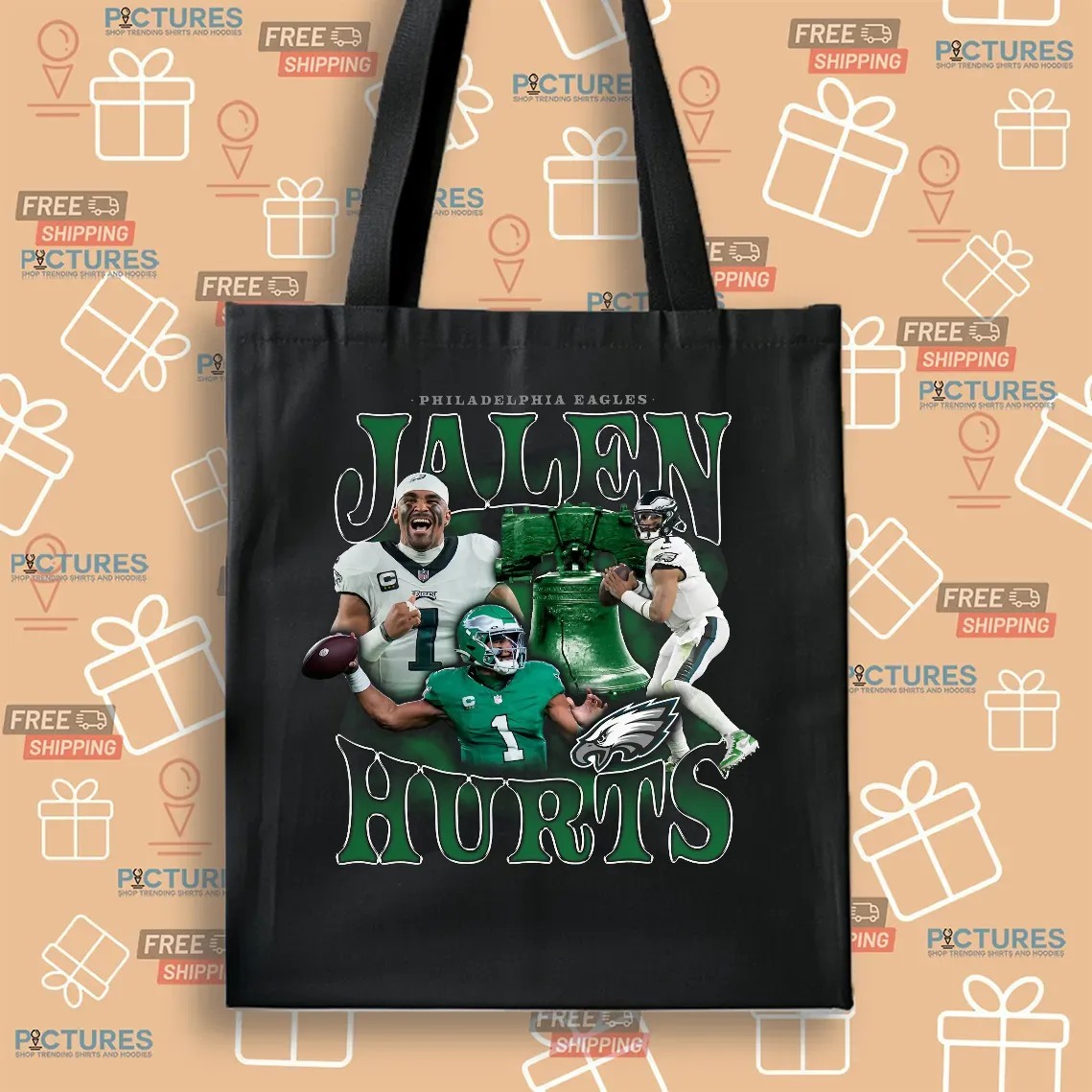 Jalen Hurts Philadelphia Eagles Fanatics Notorious Player Graphic Bootleg T Shirt
