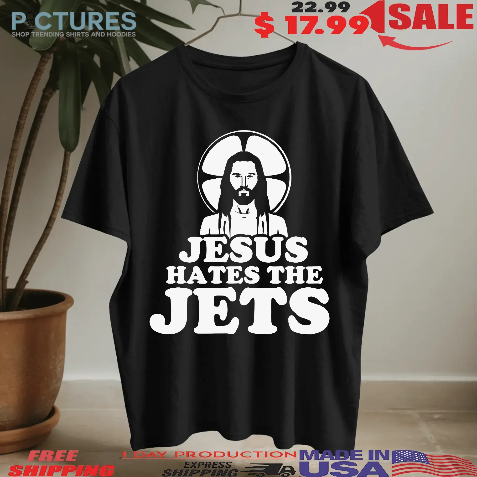Jesus Hates The Jets T Shirt