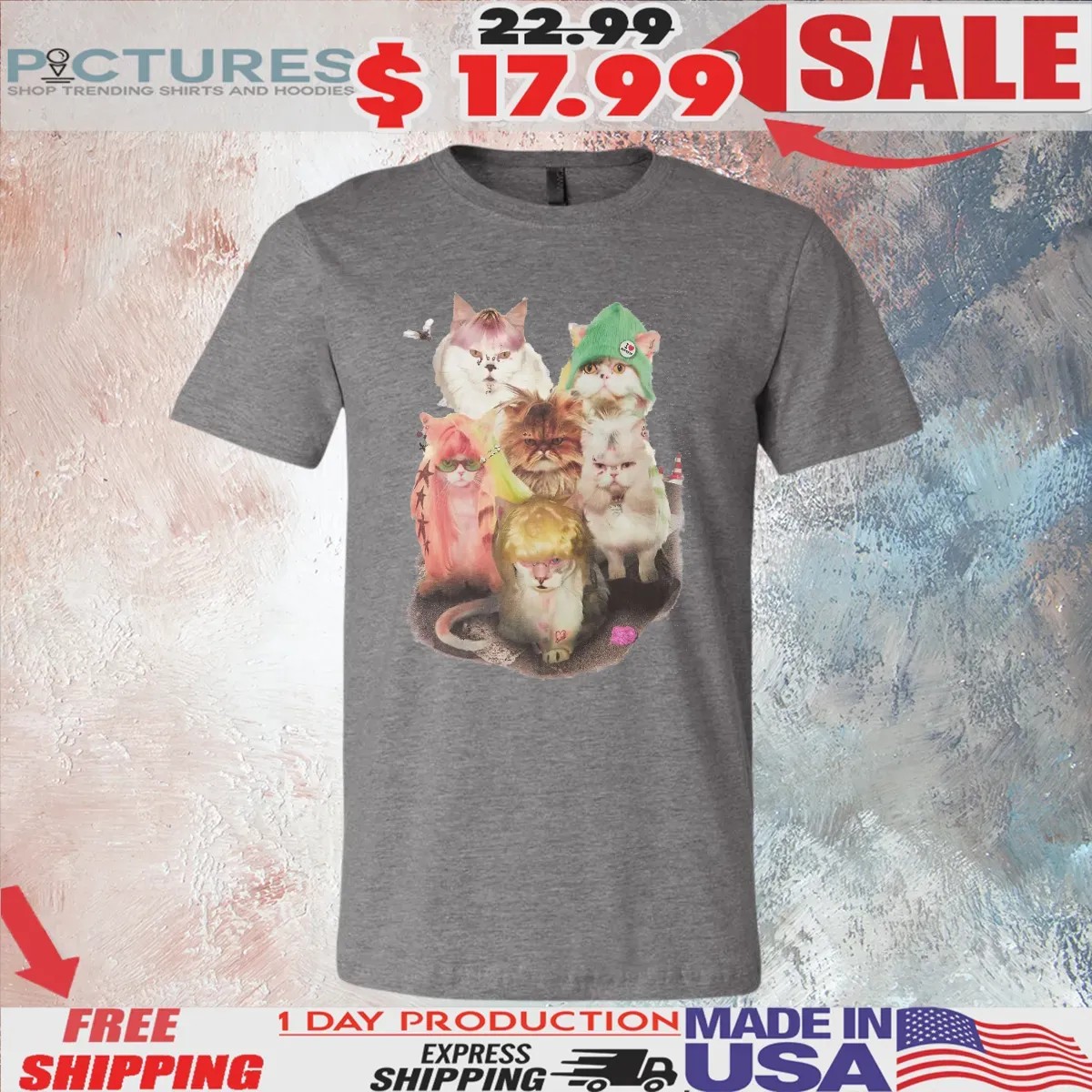 Justin Bieber Wearing Cats Meme T Shirt