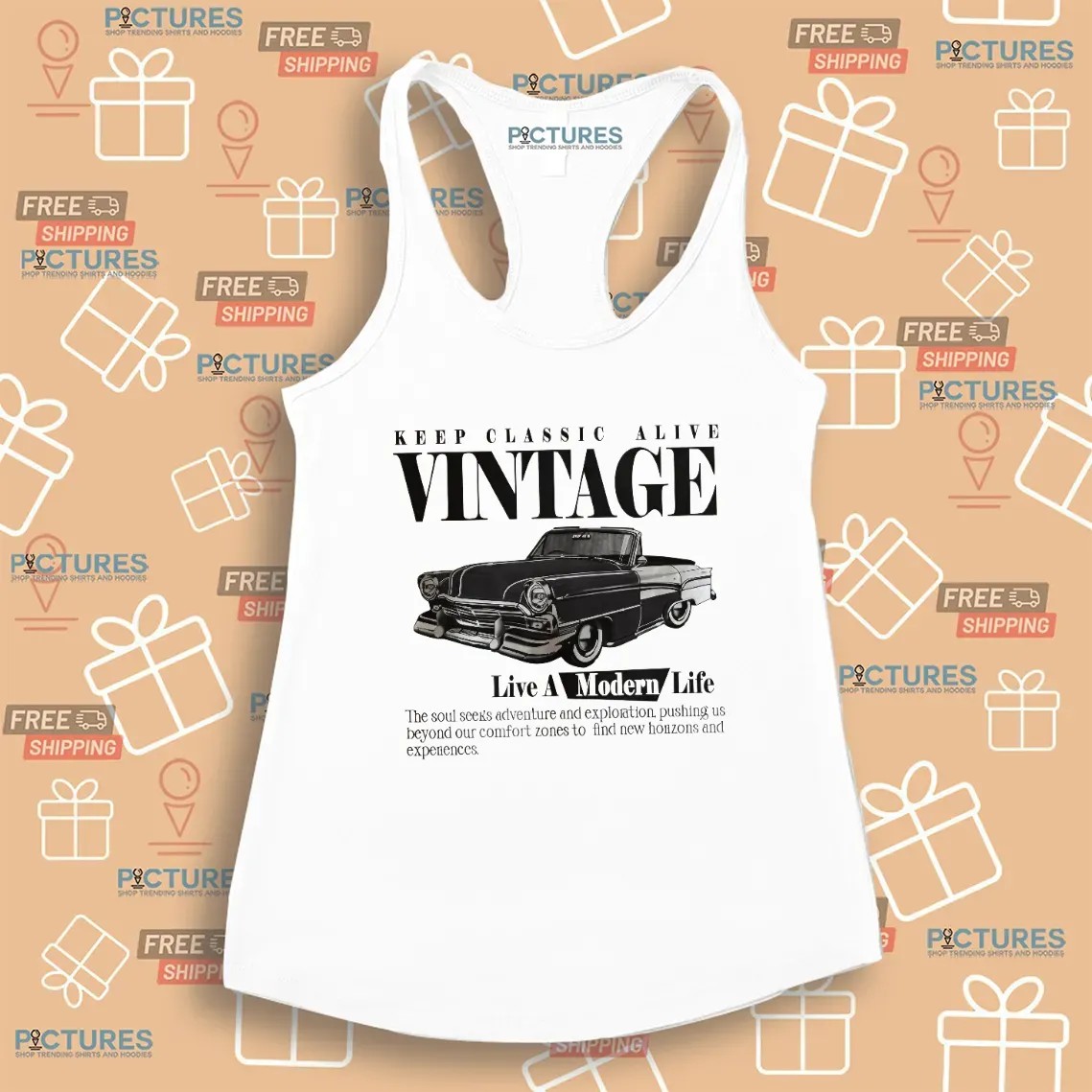 Keep Classic Alive Vintage Live A Modern Life Car T Shirt