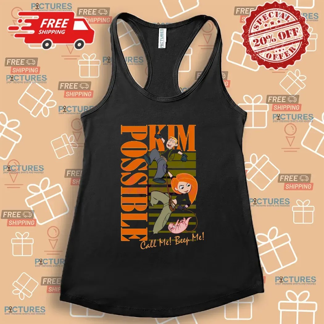 Kim Possible Call Me Beep Me Retro Graphic Cartoon T Shirt