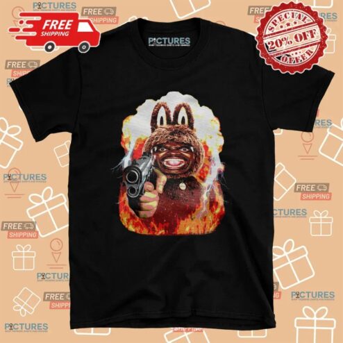 Laboomboom Labubu Lighting Flame Meme Graphic T Shirt