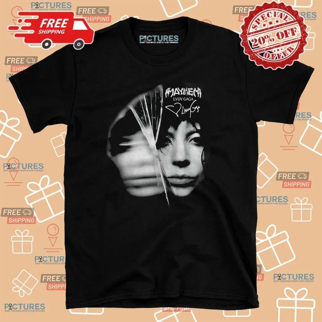 Lady Gaga Big Face Mayhem Ball Tour 2025 T Shirt