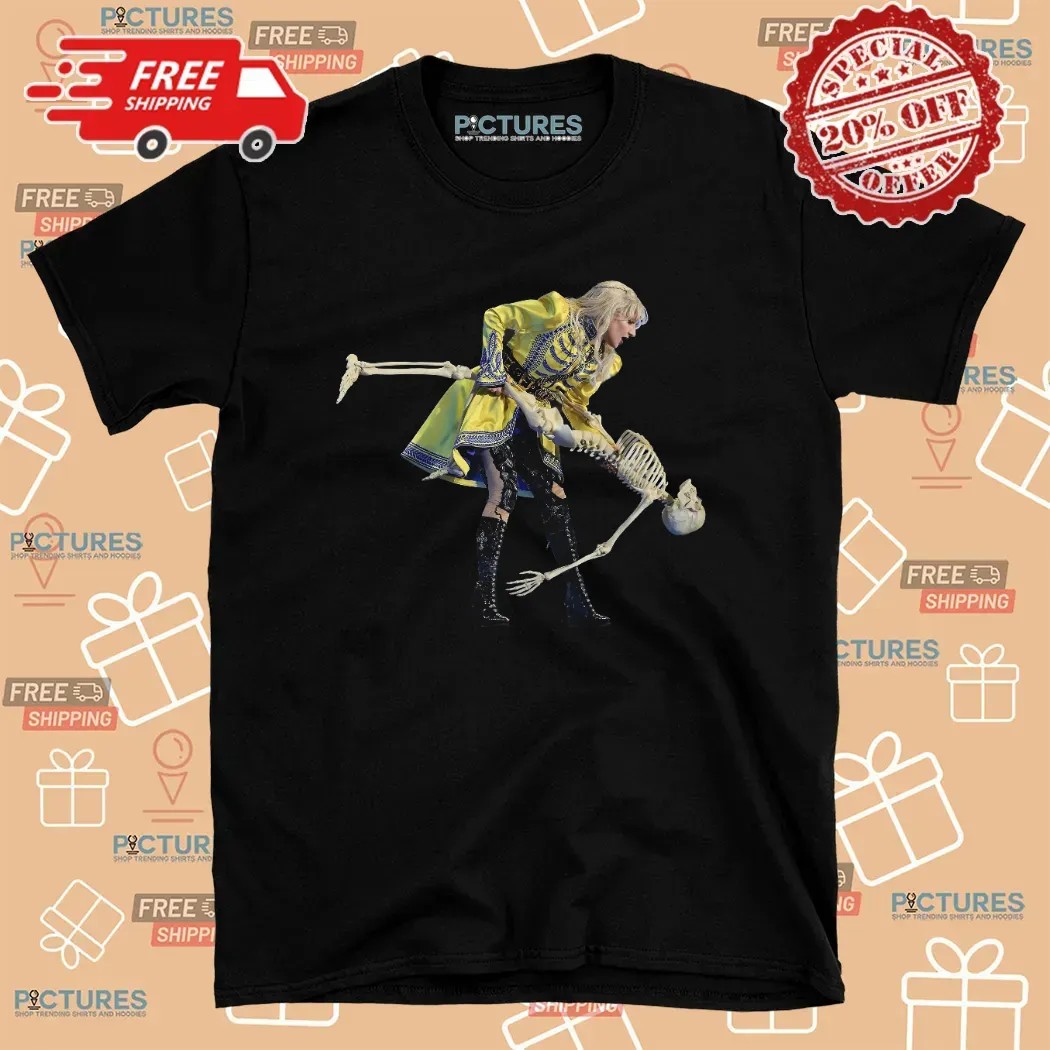 Lady Gaga Dancing With Skeleton 2025 T Shirt