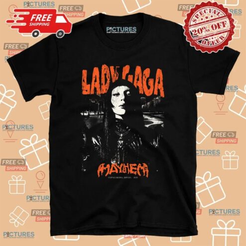 Lady Gaga Mayhem Tour Copacabana Brazil 2025 Concert T Shirt