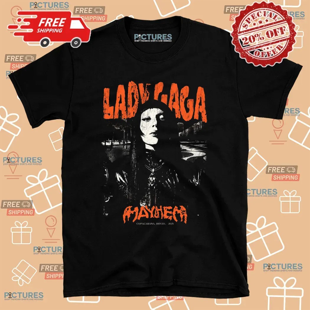 Lady Gaga Mayhem Tour Copacabana Brazil 2025 Concert T Shirt