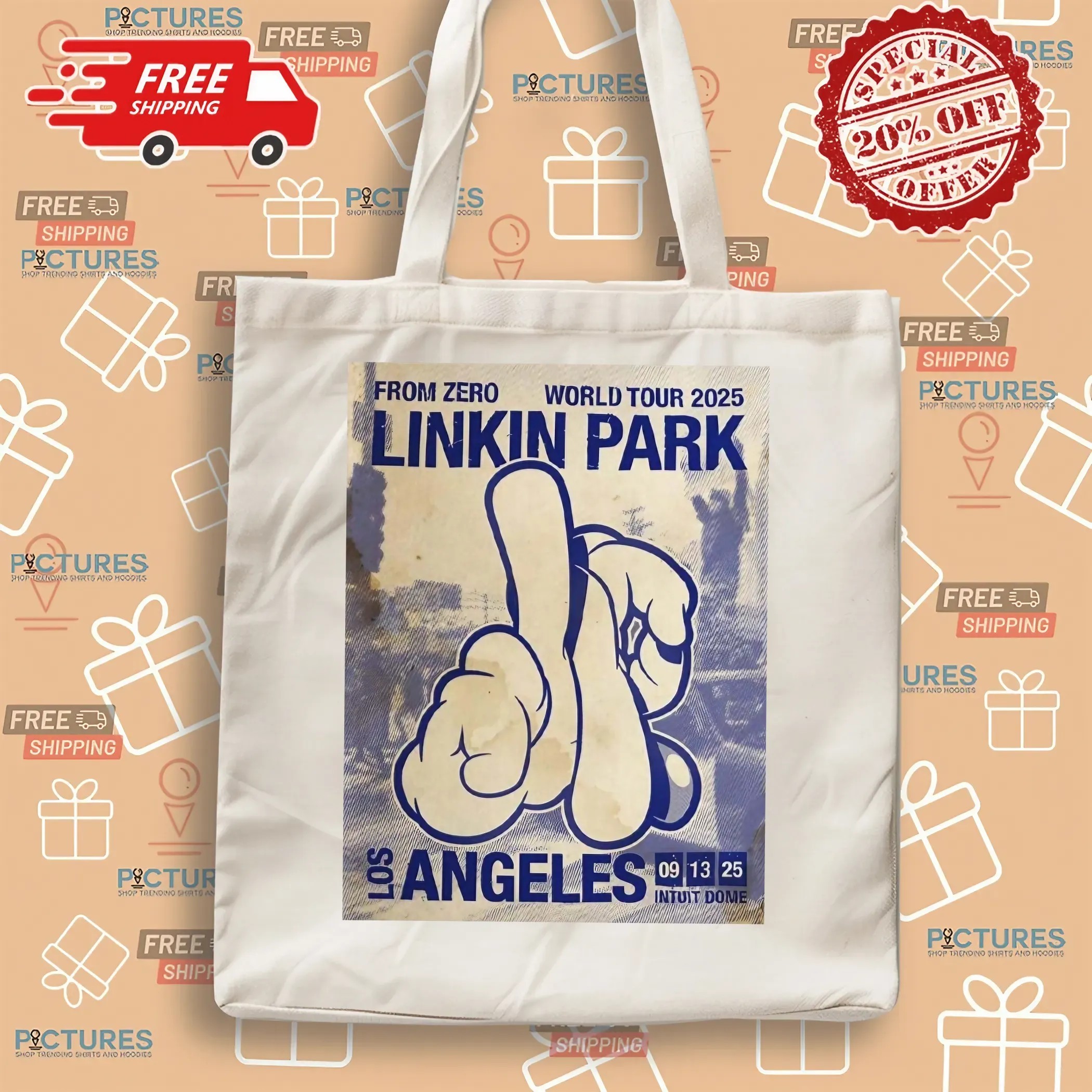 Linkin Park From Zero World Tour 2025 Los Angeles Event At Intuit Dome On September 13 2025 LA Hand Sign Artist OG SLICK Poster T Shirt