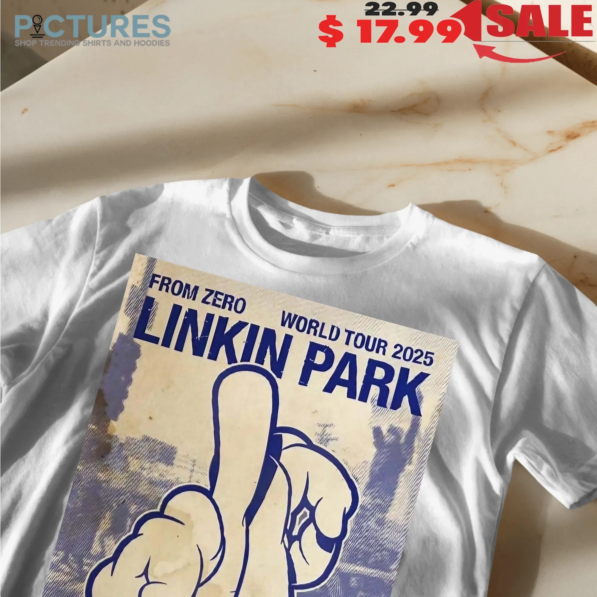 Linkin Park From Zero World Tour 2025 Los Angeles Event At Intuit Dome On September 13 2025 LA Hand Sign Artist OG SLICK Poster T Shirt