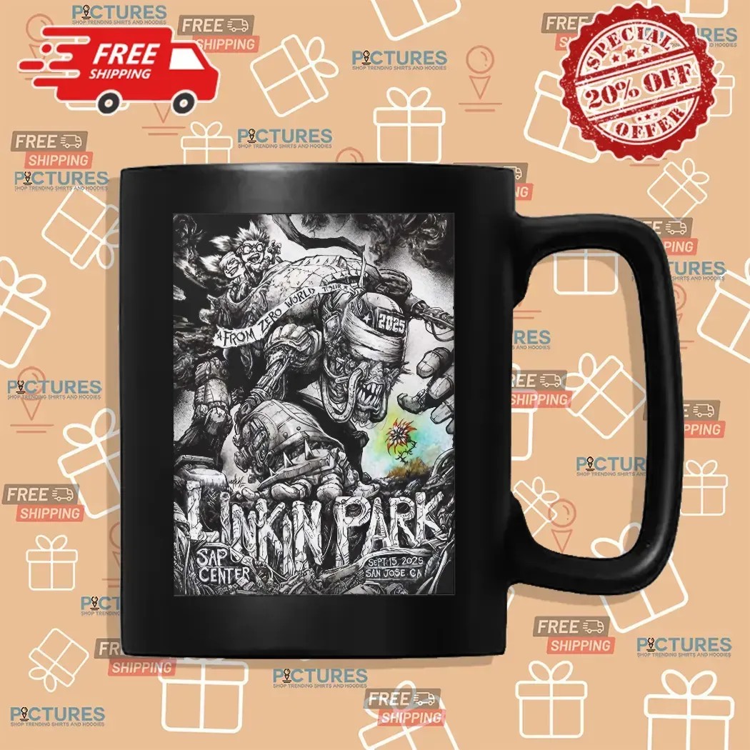 Linkin Park From Zero World Tour 2025 San Jose California Event Poster At SAP Center On September 15 2025 T Shirt