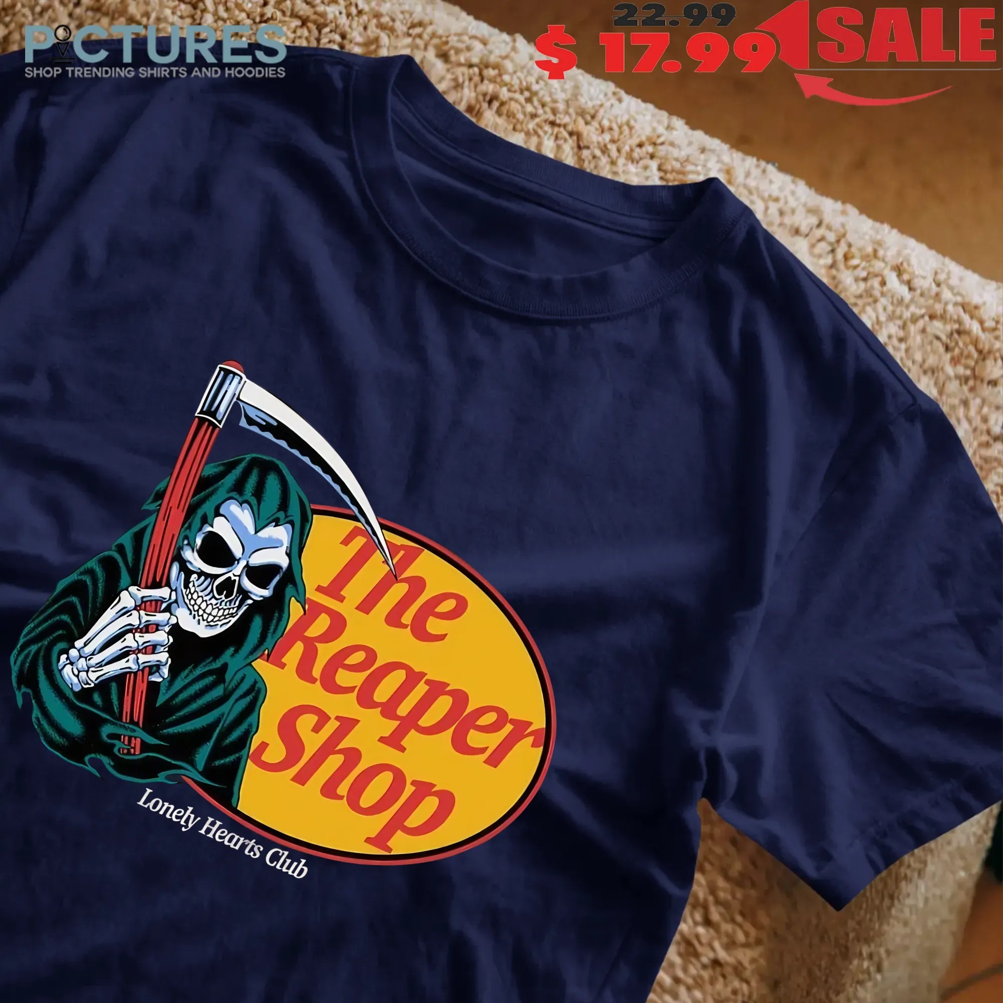 Lonely Hearts Club The Reaper Shop Parody T Shirt