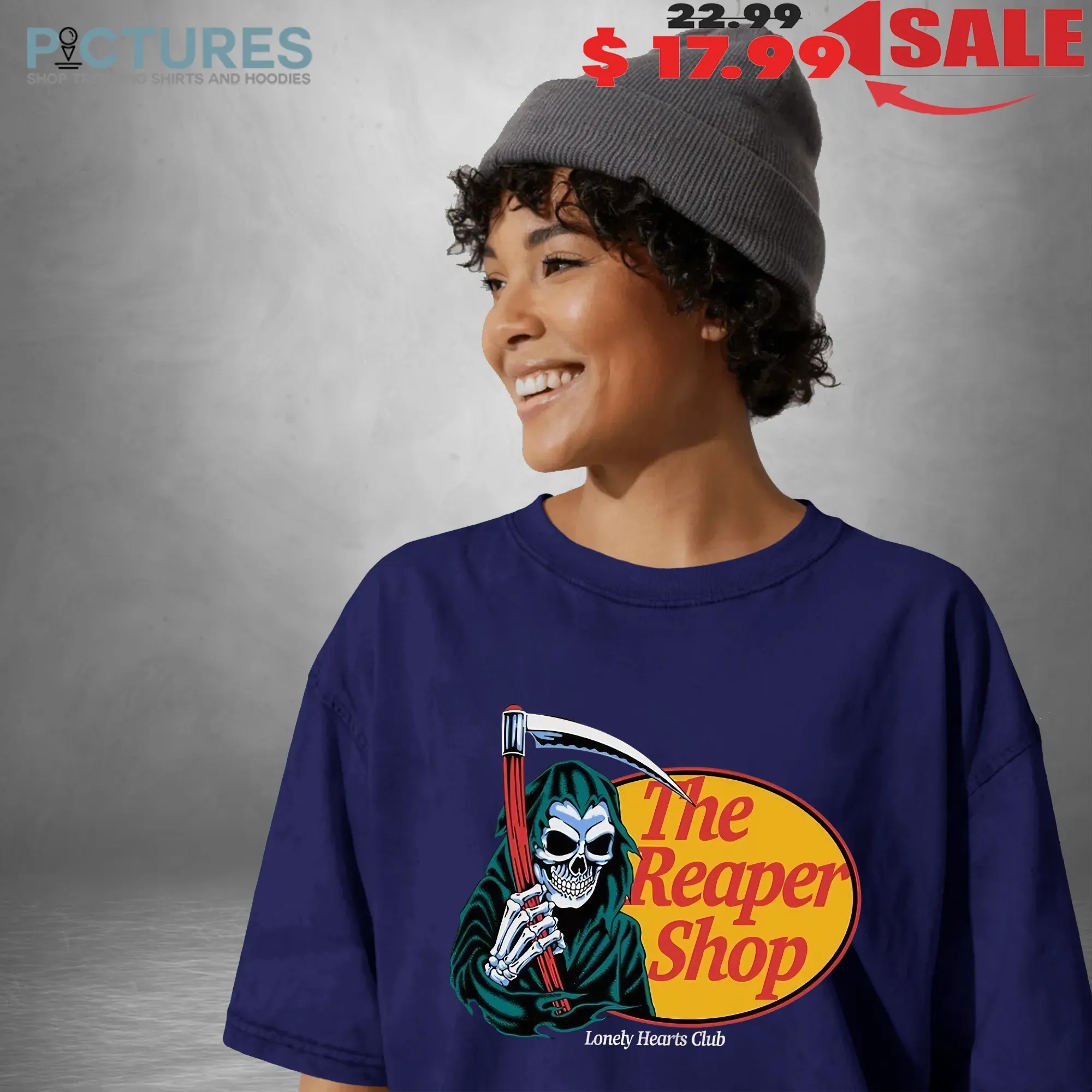 Lonely Hearts Club The Reaper Shop Parody T Shirt
